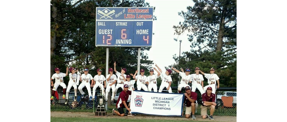 2017 12U District 1 Champs & Sectional Qualifier
